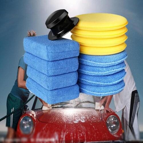 13 PCS Car Manual Polishing And Waxing Suit Microfiber Waxing Sponge Set Auto Car Polisher Polishing Repair Care