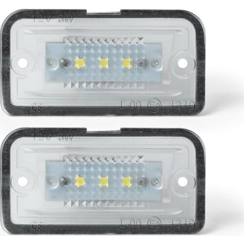 2pcs LED License Number Plate Light For Mercedes Benz C class W203 CLK C209 W209 A209 SL R230 Bright White Canbus Error Free