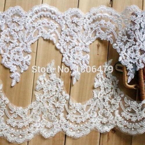 3Yards/lot Border Lace fabric Wedding Dress Accessories Lace Trim 20cm RS1210