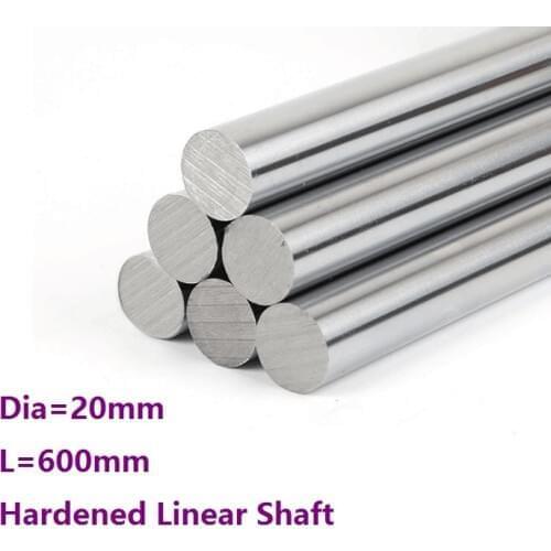 4pcs/lot Dia 20mm shaft 600mm long Chromed plated linear shaft hardened shaft rod bar rail guide for 3d printer cnc parts