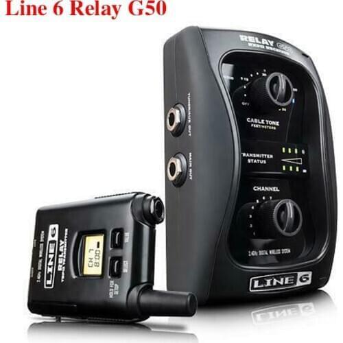 Line 6 Relay G50 Wireless Guitar System: transmitter and receiver,12-channel,2.4 GHz