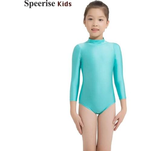 Girl bodysuit ballet Dance Practice Clothes Suit Long Sleeve Leotards Lycra Dancewear For Teens Gymnastics suit Spandex Overalls