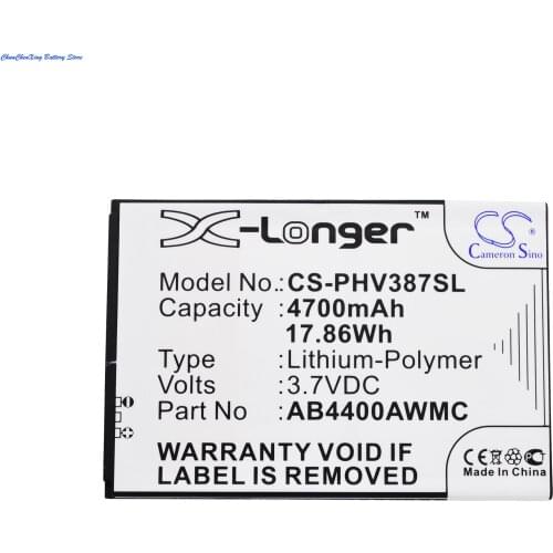 Cameron Sino High Quality 4700mAh Battery AB4400AWMC for Philips Xenium V387