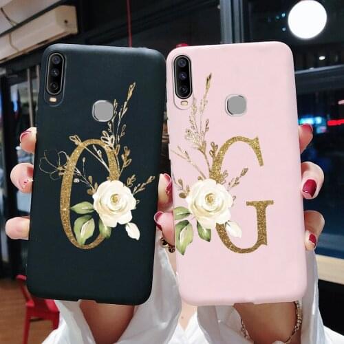 Case For Vivo Y12 Case Soft TPU Silicone Flower Letters Phone Cover For vivo Y12 Case For Vivo Y12 Y15 Y17 U10 U3X Back Cover