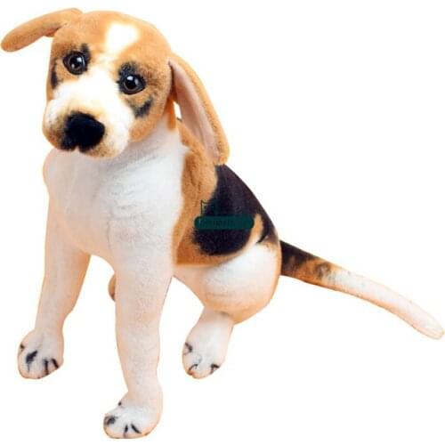 Dorimytrader Hot Quality 70cm Giant Simulated Animal Beagle Stuffed Toy 28inches Plush Soft Cartoon Dog Doll Pillow Present