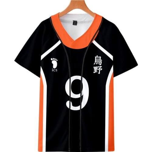 Volleyball Haikyuu T Shirt Aadult Kids Anime Cosplay Costume Karasuno High School Hinata Syouyou Kageyama Tobio Baseball Jerseys