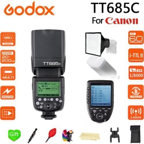 Godox TT685C TT685N TT685S TT685O TT685F HSS TTL Flash Speedlite + XPRO-C/N/S/F/O Transmitter For Canon Nikon Sony FUJI Olympus