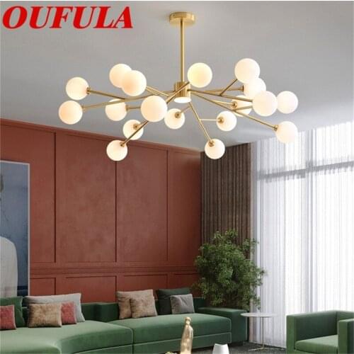 Hongcui Modern Brass Copper Chandeliers Contemporary Creative Suitable For Home Living Room Dining Room Bedroom