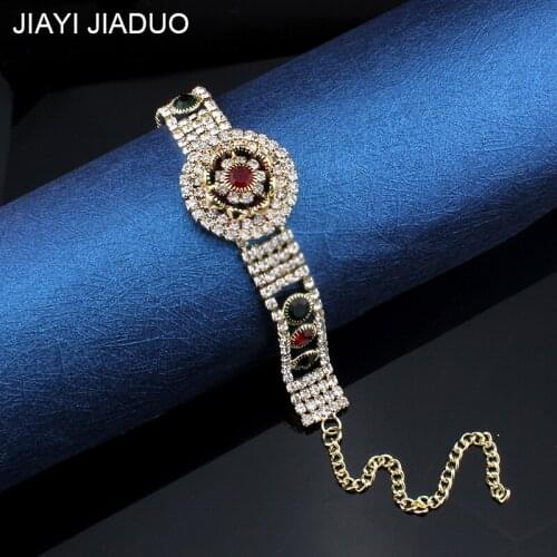 Jiayijiaduo Bracelet For Women Tibetan Alloy Red Resin Color Gold Bangle Retro Bohemian Roman Royal Jewelry drop shipping