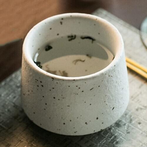 Handmade Ceramic Water Mug Solid Color Tea Water Cup Stone Color Drinkware Matt Tea Coffee Cup Accessories Home Decor