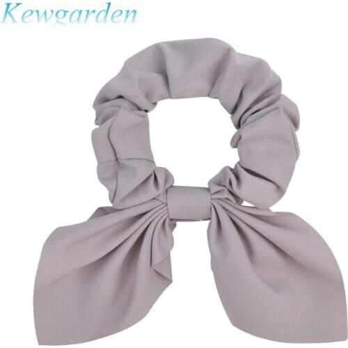 Kewgarden Ribbon hair ring simple rabbit ears girl hair accessories 10Pcs