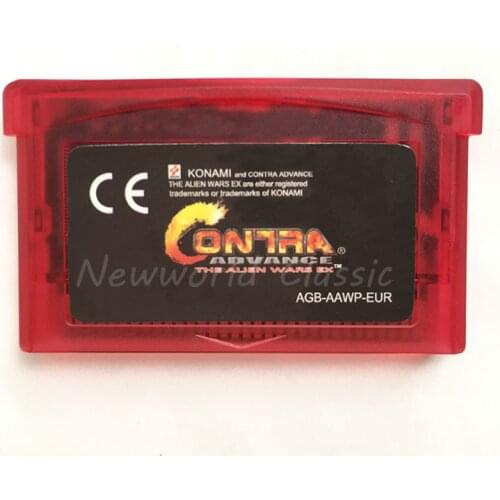 CONTRA ADVANCE THE ALIEN WARS EX EUR Version for 32 Bit Video Game Cartridge Console Card US/EU Version