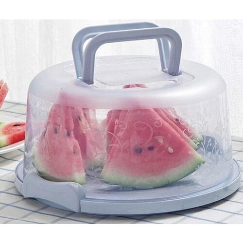 Baking Packaging Box Pp Blue Cake Box Transparent Portable Buckle Dustproof Fresh Keeping 8 Inch Cake Box