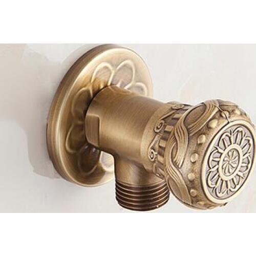 Round mixing valve triangle valves, Filling Valve brass , European Copper water stop / inlet valve , Free Shipping