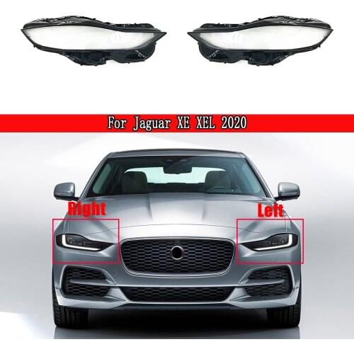 Car Headlight Shell Lamp Shade Transparent Cover Headlamp Glass Headlamp Lens Cover For Jaguar XE XEL 2020 Glass Lampcover Caps