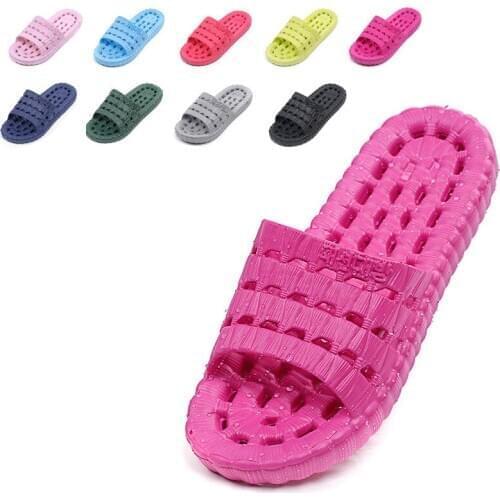 Summer bathroom bath slippers male leaking slip openwork EVA female sandals and slippers thickening hole slippers
