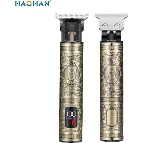 Best New Style 2021 Usb Recargeable LCD Screen Household Men Hair Cut Machine T Shape Barber Hair Clipper Trimmer With Brush