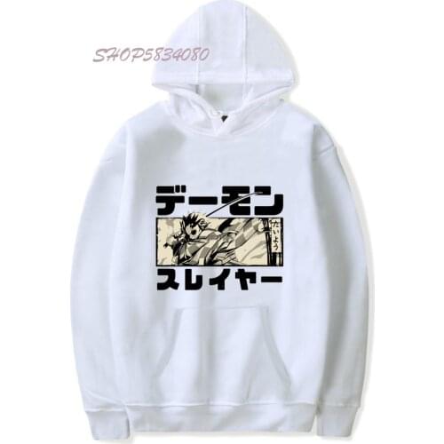 Fashion Anime Demon Slayer Hoodies Men Women Harajuku Kimetsu No Yaiba Spring Unisex Sweatshirts Streetwear Pullovers XXS-4XL