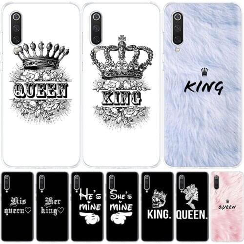 Fashion Pattern King Queen Phone Case for Xiaomi Redmi Note 10 9 9S 8T 8 7 8A 7 7A 6 6A 9A 9C S2 K20 K30 Pro Fashion Cover Coque