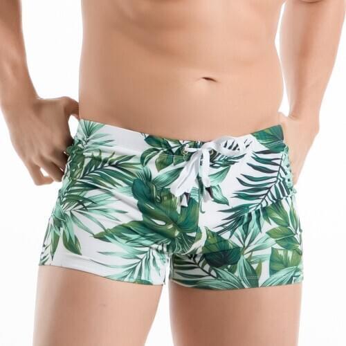 Mens Swim Trunks Print Swim Shorts Beach Padder Trunks Quick Dry Square Leg Swimsuit Summer Holiday Swimsuits By AIMPACTP