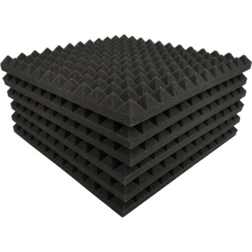 12 Pack Pyramid Shape Soundproof Foam Sound Proof Padding Treatment Panel for Echo B Insulation