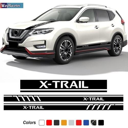 Racing Sport Car Hood Decal Body Graphics Vinyl Side Stripes Skirt Sticker For Nissan X-Trail T30 T31 T32 T33 Accessories