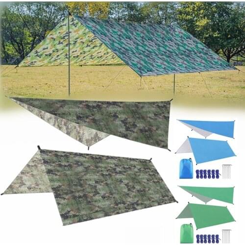Outdoor Multifunction Waterproof Awning Sun Shelter Beach Tent Shade Camping Garden Sun Canopy Sunshade Fly Tent