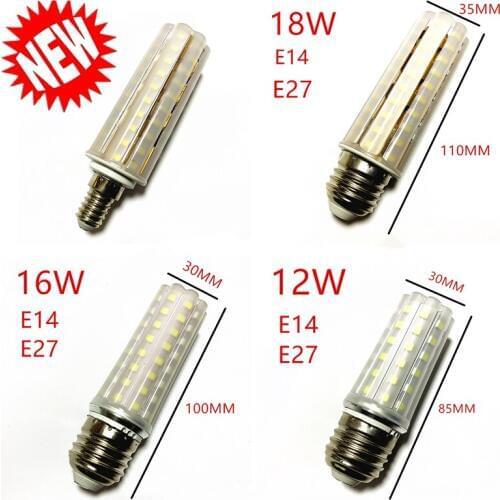 New Light Bulb E14 E27 LED Double Color Lamp SMD2835 12W 16W 18W 220V/AC Corn Bulb Light Bulb Corn Light chandelier warm white
