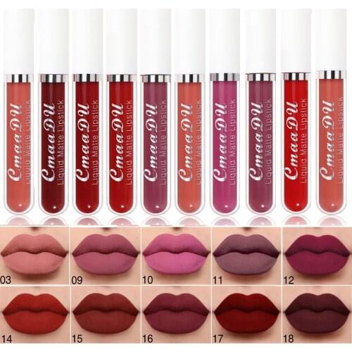New 18 Colors Matte Velvet Lip Glaze Waterproof Lasting Moisturizing And Not Easy To Fade Lip Gloss Lipstick Sexy Lip Makeup