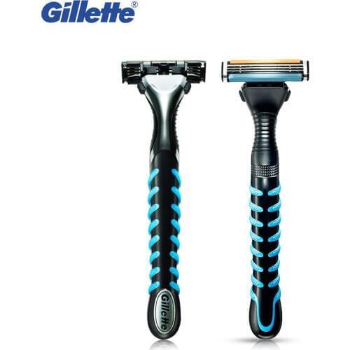 Genuine Gillette Vector 3 Men Shaving Razor Blades (1 holder with 1 blade) Manual Safety Razors Face Care Beard Shavers