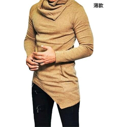 Popular European and American long sleeve thin mens top for mens wear in spring and autumn 2018