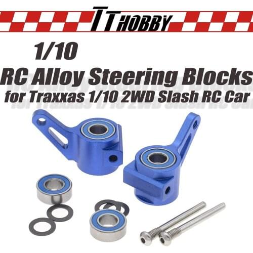 TTHOBBYRC Alloy Steering Blocks Replaces Part 3736 Upgrade Parts for 1/10 Traxxas Slash 2WD Stampede Rustler Bandit CODA RACING