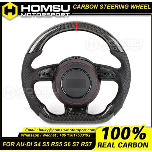 Carbon Fiber Steering Wheels NAPA Leather For audi B8.5 S4 S5 RS5 S6 S7 RS7 Carbon Fiber Steering Wheels