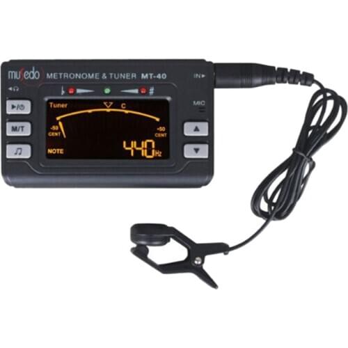 Musedo Mt-40 Guitar Tuner Electronic Digital 3 In 1 Lcd Guitar/B/Violin/Ukulele Tuner Metronome Tone Generator Tuner Clip