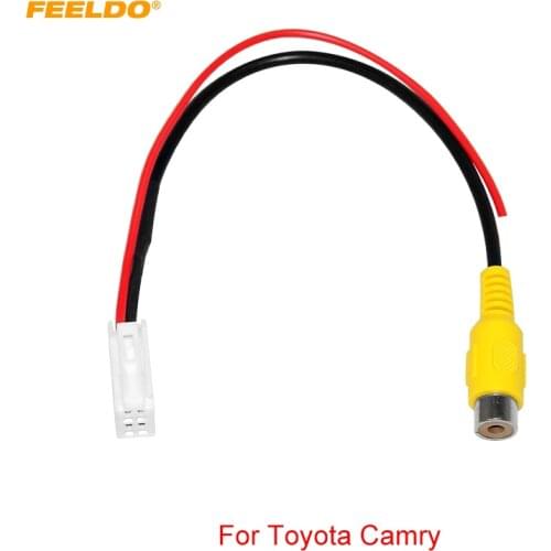 FEELDO Car Parking Rear Camera Video Plug Converter Cable For Toyota Camry Parking Reverse Wire Adapter