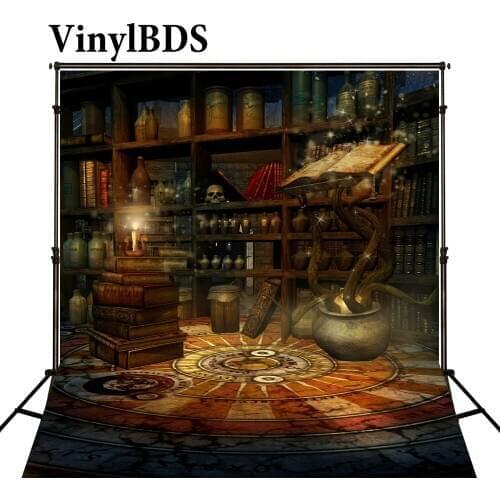 VinylBDS Backdrops For Photography Magic Candle Jar skull fundo fotografia Halloween Backgrounds for photo studio digital