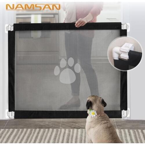 Magic Dog Gate Ingenious Mesh Dog Fence For Indoor and Outdoor Safe Pet Dog gate Safety Enclosure Pet supplies Dropshipping