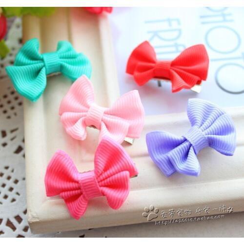 50pcs Double valve butterfly hairpin dog pet accessories Teddy Bichon shaggy dog hair headdress