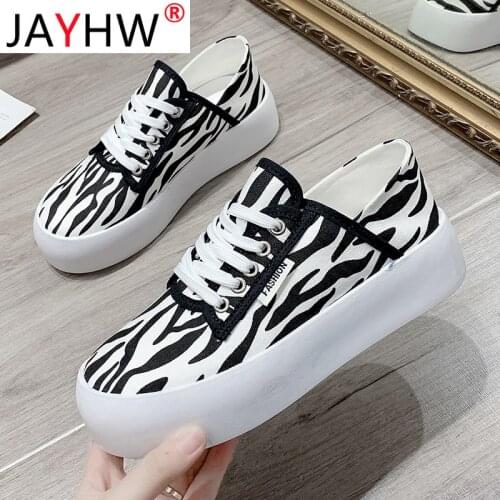 JAYHW Woman 2021 New Fashion Canvas Breathable Casual Women Shoes Breathable Female Shoes Tenis Feminino Lace-Up Sneakers