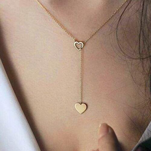 Hot fashion heart-shaped simple necklace&pendant women simple chain necklace lovers gift gold color choker necklace women x92