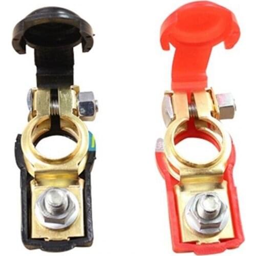 2Pcs Terminal Clamp Easy to Install Long Service Life Metal Terminal Clamp