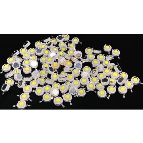 50pcs 1W LED Diode 1 Watt High Power Chips LED Diod White Light-Emitting-Diodes 1-Watt White 110-120 lm LED Beads LED