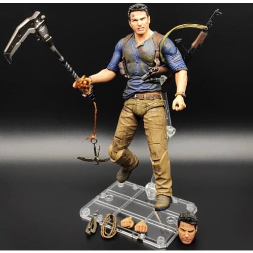 7 Inch First Edition of Mysterious Sea Area 4 Nathan Drake Mobile Doll Model Hand Made Toy Multi Accessories NECA