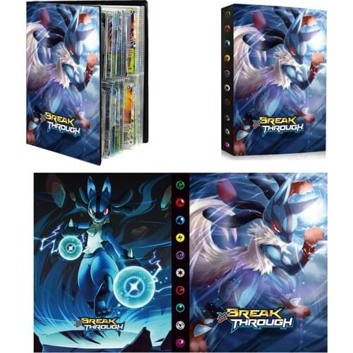 240PCS Break Through Lucario Pokemon Cards Album Book Card DIY Collectors Loaded List Holder Binder Folder Toys Pokeball