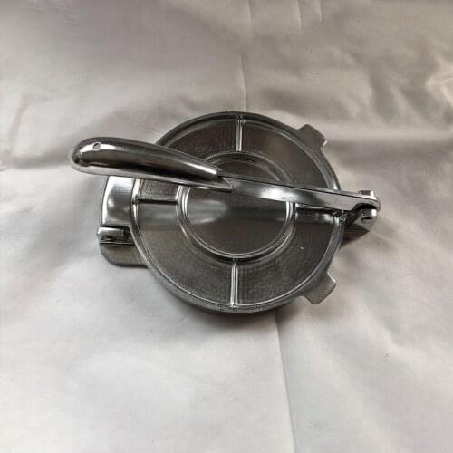 Aluminum Maize Tortilla Maker Pie Press Round Shape Press Durable Manufacturing Tool Silver