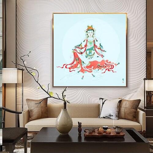 Avalokitesvara Bodhisattva Thangka Buddhism Canvas Painting Prints Wall Art Picture poster Living Room Home decor Free Shipping