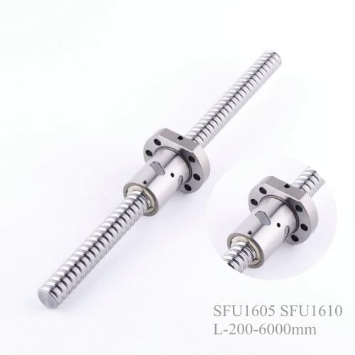 C5 Ballscrew SFU1605 SFU1610 Roller Any Length 250mm 350 400 500 600 700 900 1000 1200 1500 2000 with CNC Laser Machines Router
