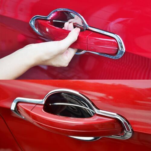For Ford Escape Kuga 2013 2014 2015 2016 2017 ABS Chrome Car Door protector handle Bowl accessories Cover Trim Car styling 8pcs