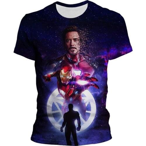 Summer T Shirt Men/women Iron Man 3D Printing Mens Short Sleeve T-shirt Streetwear Fashion T-shirts Male Casual O-Neck Top Tees