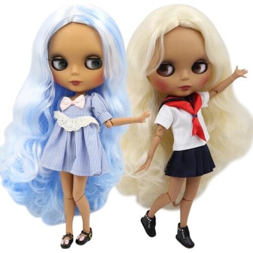 ICY DBS blyth doll 1/6 bjd toy joint body dark skin matte face 30cm girls gift anime